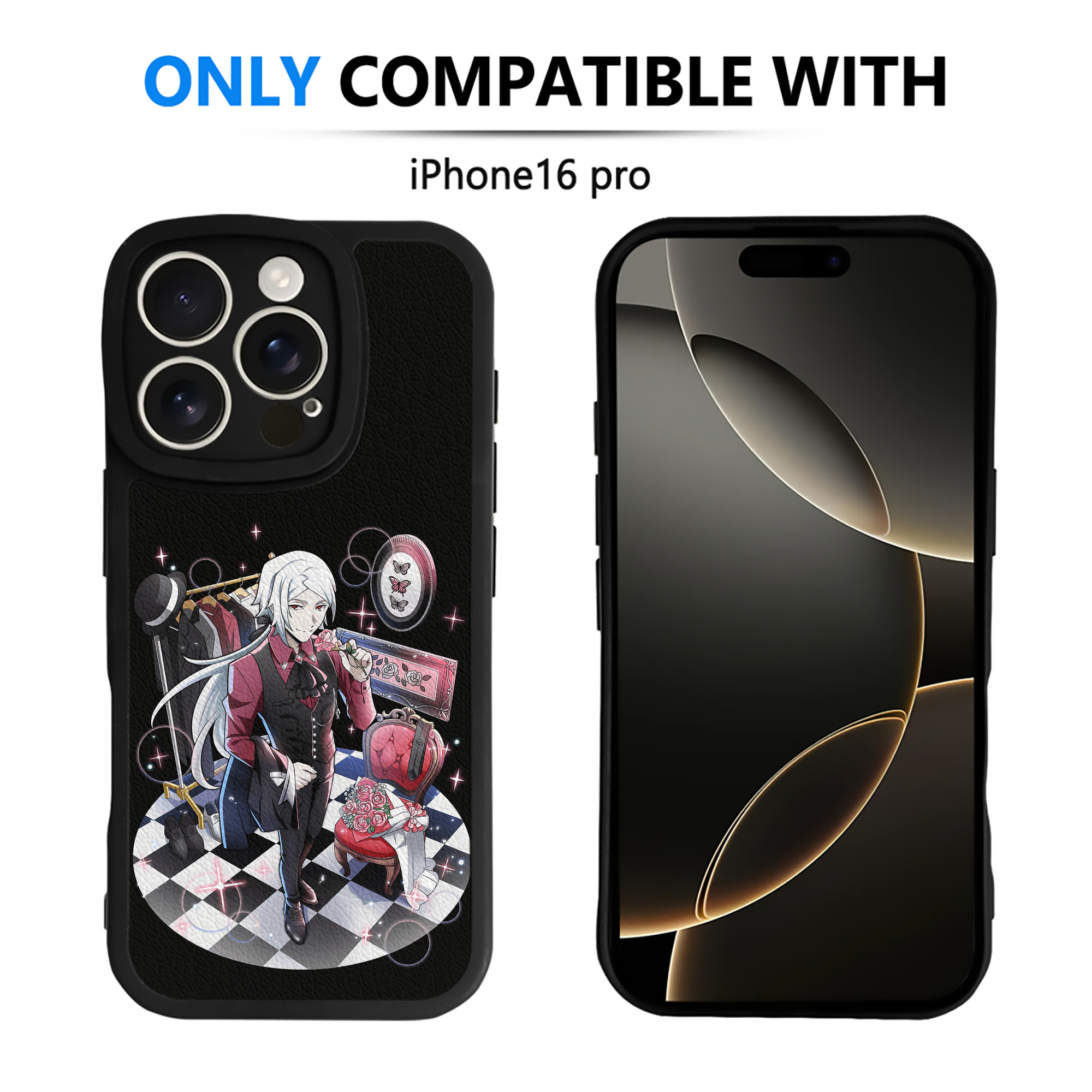 （画像用） 文豪ストレイドッグス Bungo Stray Dogs 【iPhone 16シリーズ対応】シリコンスマホケース（レザー調） 材質：シリコン